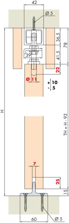 Actual product image HAWA Sliding door set porta