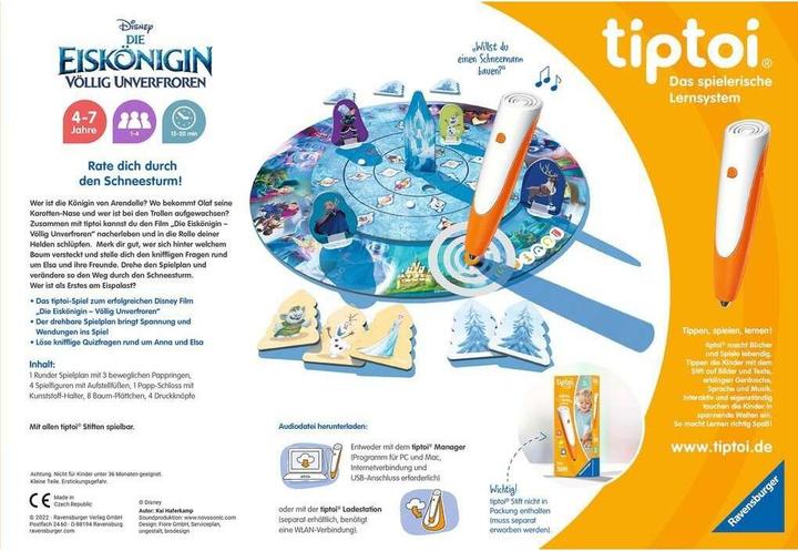 Produktbild tiptoi Disney Die Eiskönigin - Völlig unverfroren: Das verdrehte Wettlaufspiel (Deutsch, 4 - 7 Jahre)