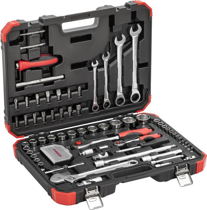 Actual product image Gedore Red red R46003097 Socket spanner set 1/4"+1/2" 97 pieces (1/4")