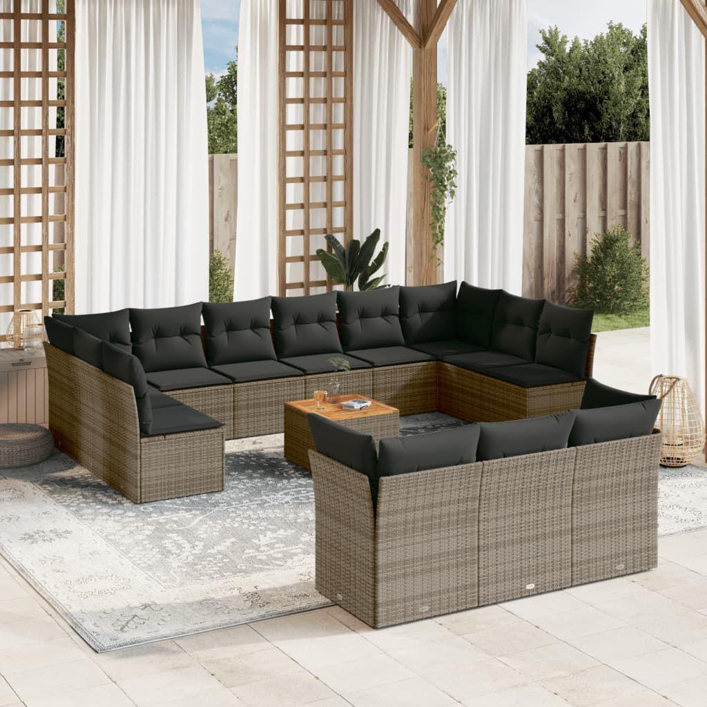 Thumbnail - VidaXL, Gartenlounge, 10-tlg. Garten-Lounge-Set mit Kissen