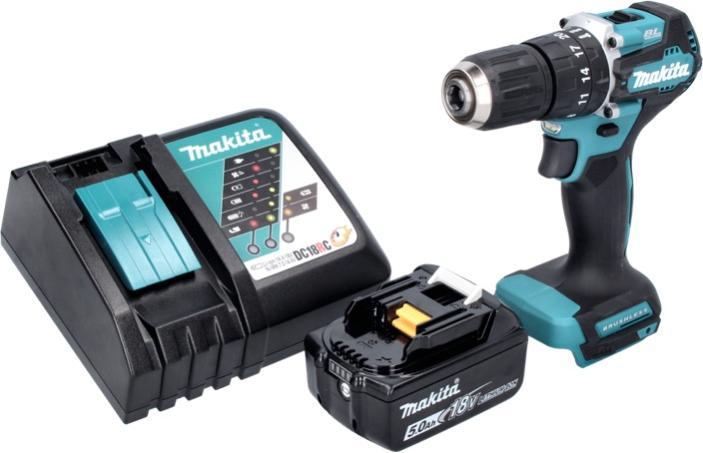 Actual product image Makita DHP 487 RT1 Battery impact drill 18 V 40 Nm Brushless + 1x battery 5.0 Ah + charger (Rechargeable battery operated)