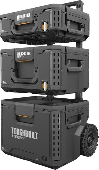 Produktbild ToughBuilt StackTech TB-B1S3-B-70R Werkzeugkisten Set mit Rollen 3 tlg. IP65 86 x 56 x 40 cm (3 x)