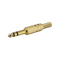 Thumbnail - Goobay Klinkenstecker 6,35 mm Stereo, Audio Stecker, Gold