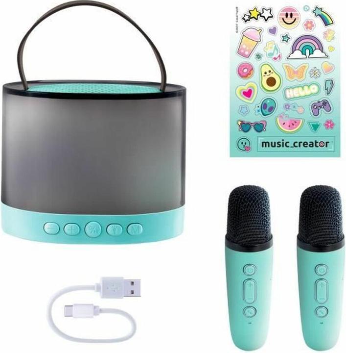 Produktbild Canal Toys - Creator Mini Karaoke Station mit Bluetooth Lautsprecher INF 044– 2 Mikrofone kabellos &