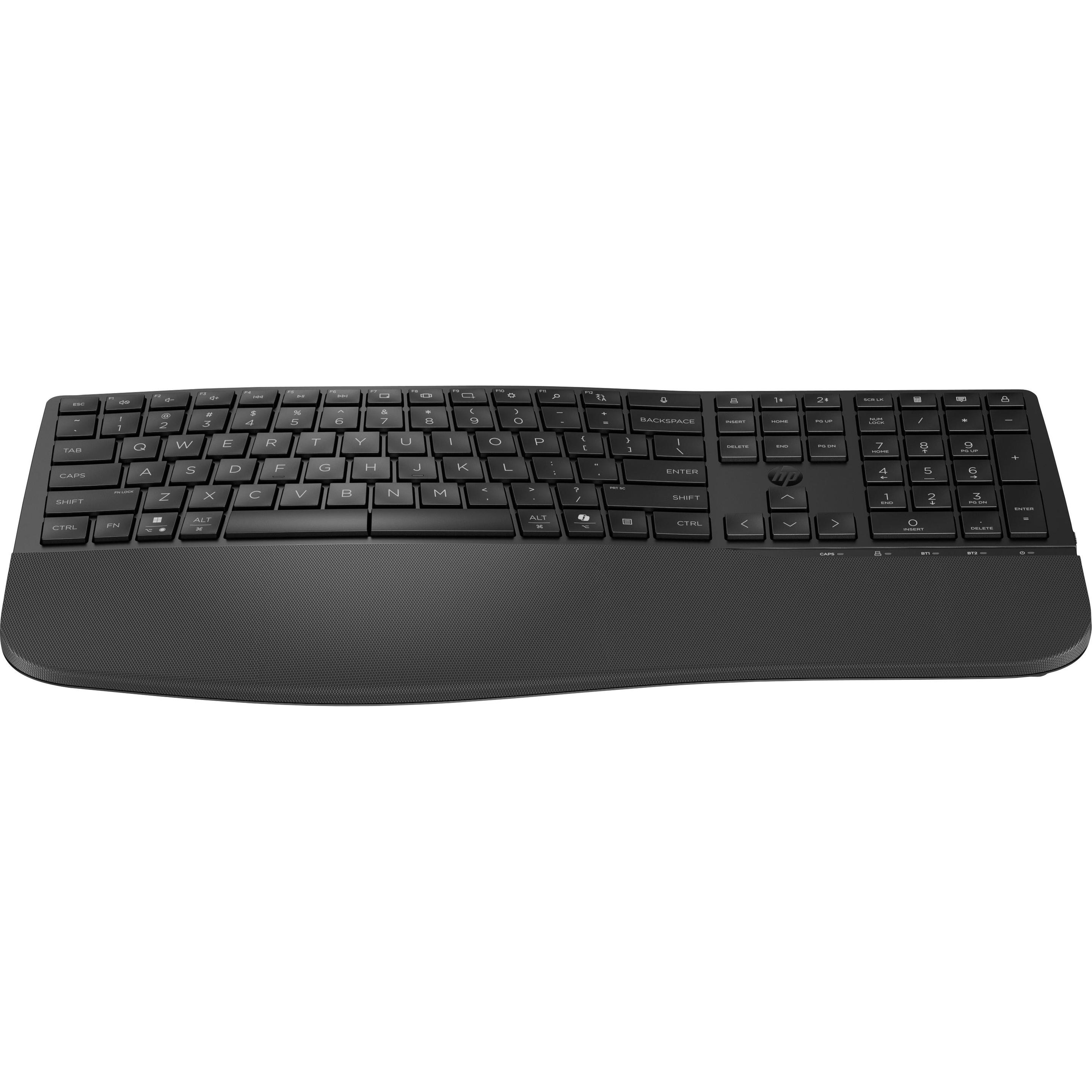 HP 680 Comfort Dual-Mode Keyboard-GR (P) (DE, Kabellos), Tastatur, Schwarz