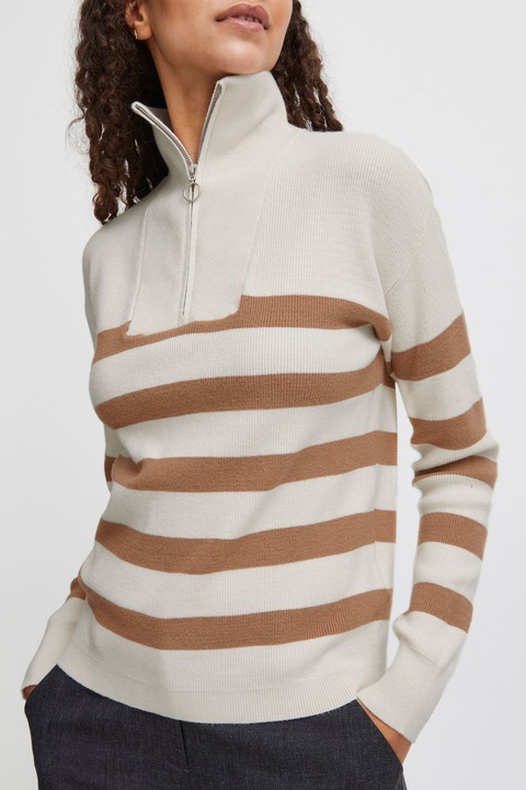 Produktbild B.young BYMANINA ZIPPER STIPE PULLOVER - 20813910 (XS)