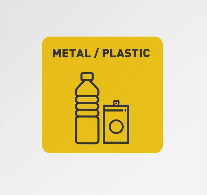 Actual product image Ulsonix Mülleimer Abfalleimer Küche Mülltrenner Deckel Bio Label 60 Liter Recycling (60 l)