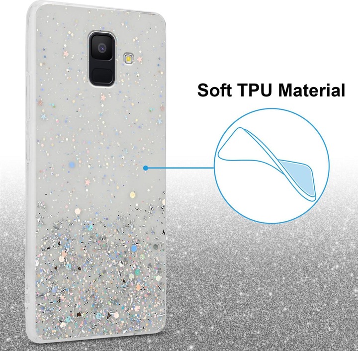 Actual product image Cadorabo TPU cover sparkling glitter (Samsung Galaxy J6 (2018))