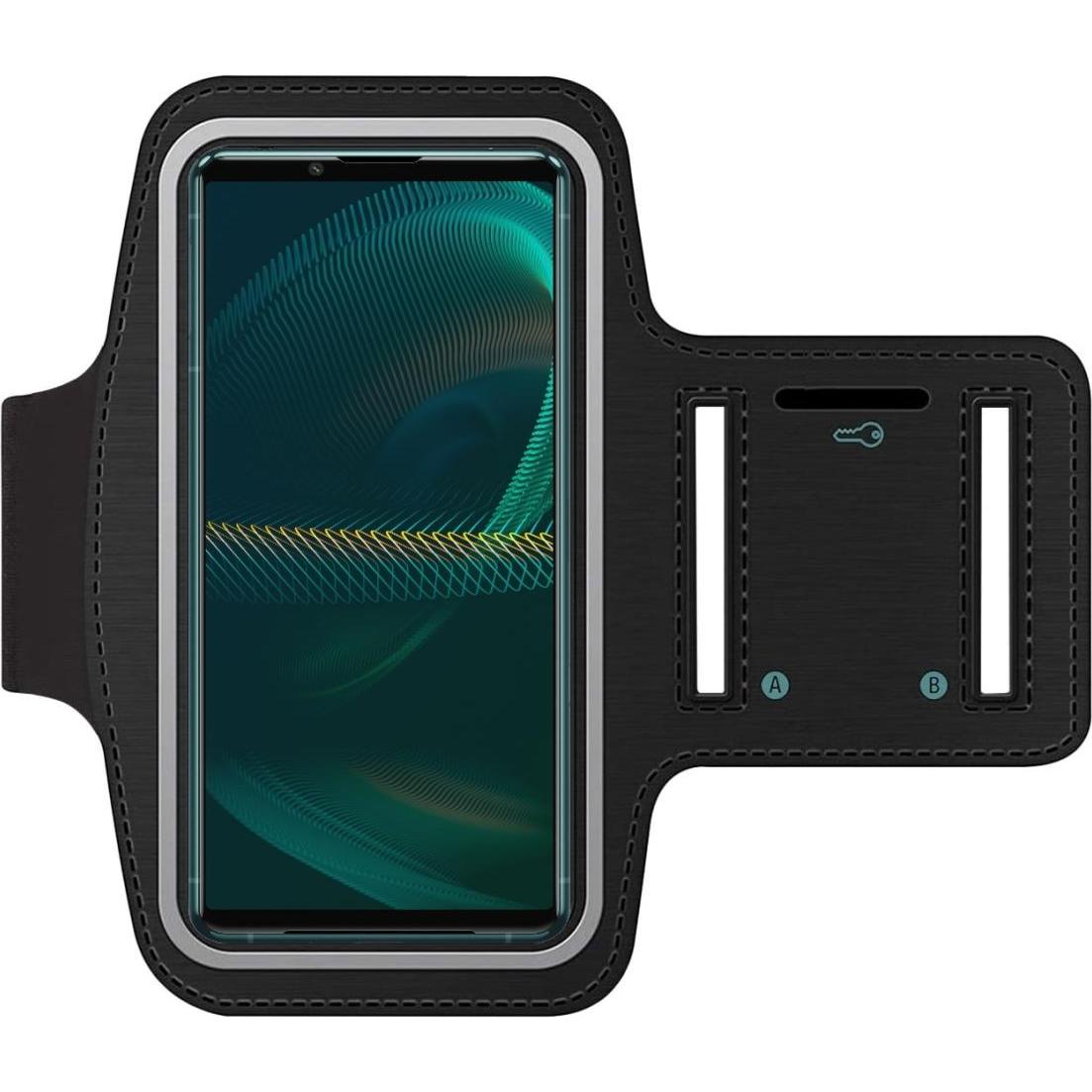 SmartFitness Sony Xperia 5 III Handy Sport Armband, Smartphone Sportarmband, Schwarz
