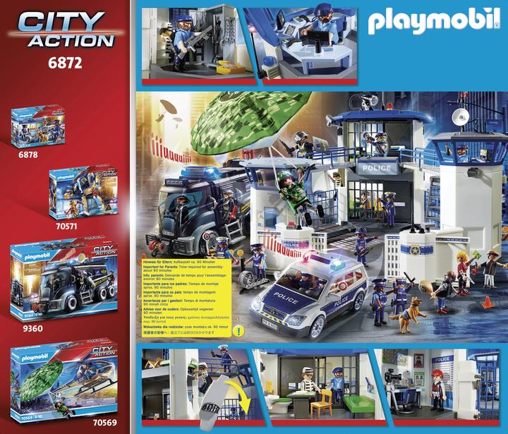 Immagine prodotto Playmobil Centro di comando della polizia internazionale con prigione (6872, Playmobil Città d'azione)