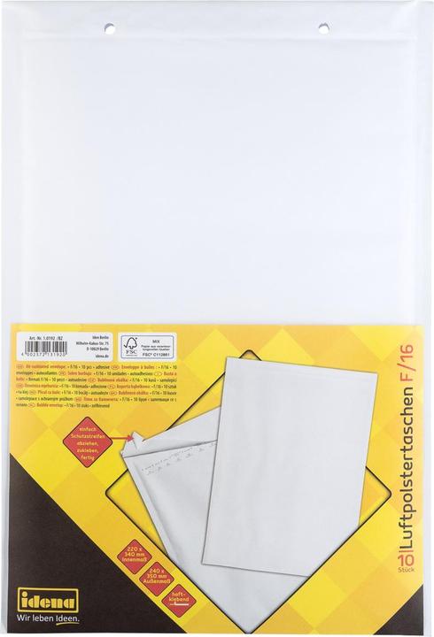 Idena Air bubble bags F/16 adhesive white 24x35cm (1 x)
