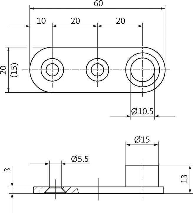 Produktbild BKS Stangenführungsplatten 9019 (Profilzylinder)