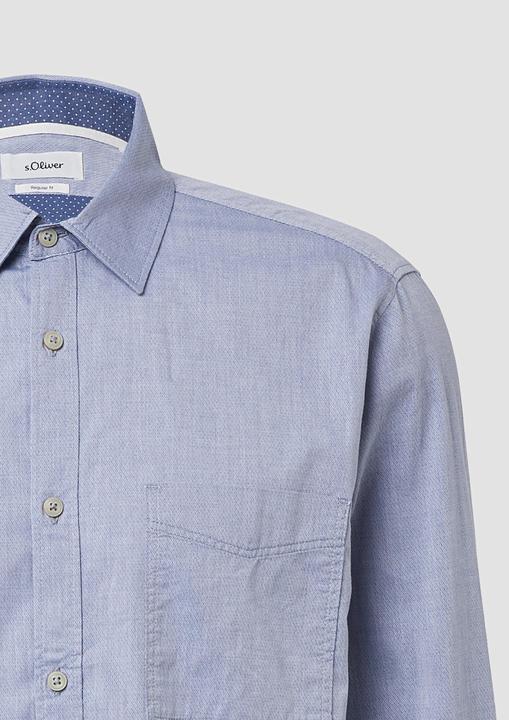 Immagine prodotto s.Oliver Hemd Regular Fit: Gemustertes Langarmhemd mit Brusttasche (L)