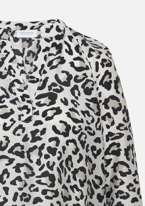 Image du produit Comma Bluse Strukturierte Tunikabluse mit Raglan-Ärmeln (38)