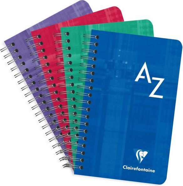 Actual product image Clairefontaine Spiral notebook with index (7.5 x 12 cm, Checked, Hardcover)