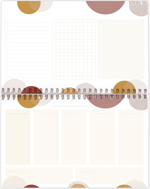 Produktbild Clairefontaine notizblock planer mit vollständiger bindung, kopfzeile, 53 bedruckte blätter terracotta