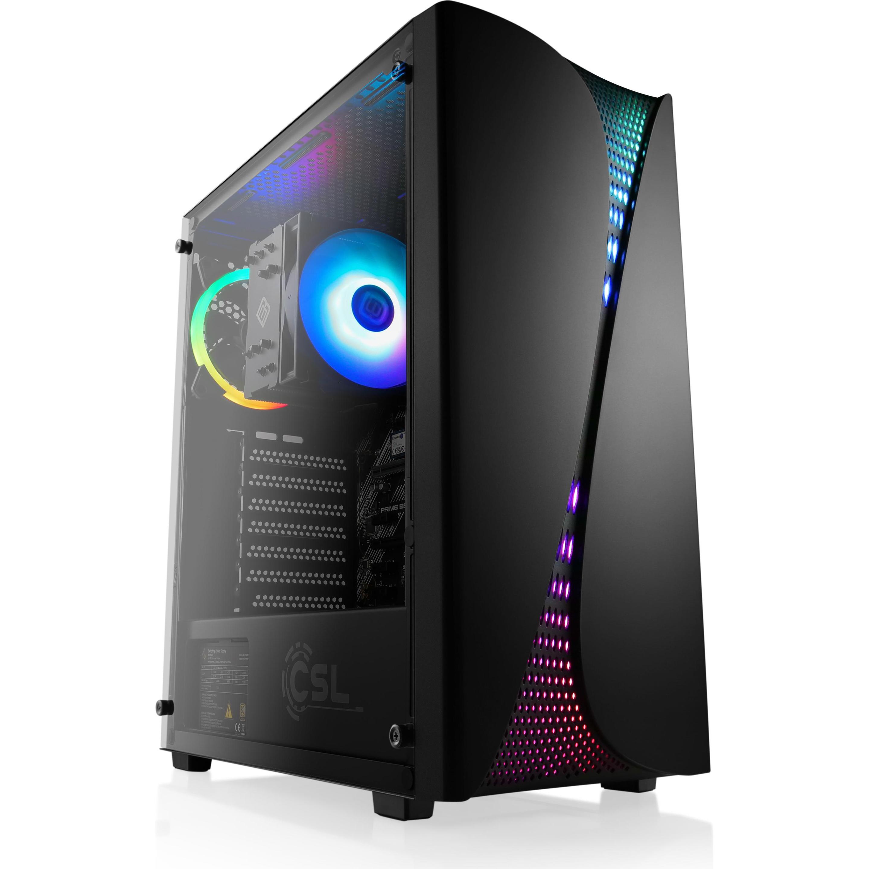 CSL Gaming PC M11630H (AMD Ryzen 7 9700X, 32 GB, 1000 GB, AMD Radeon Graphics), PC, Schwarz