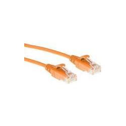 Thumbnail - ACT Orange 2 meter LSZH U/UTP CAT6 datacenter slimline patch cable snagless with RJ45 connectors (U/UTP, CAT6, 2 m), Net...