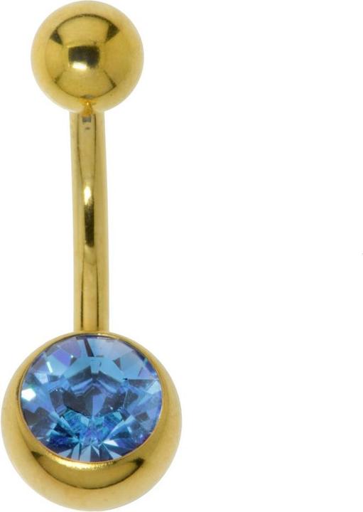 Immagine prodotto Bijouteria Piercing ventre (Rivestimento in PVD (colore oro), Acciaio chirurgico 316L, Vetro (di orologio))