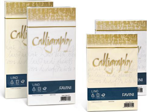 Produktbild Favini Calligraphy Linen Inkjet Papier A4 (210x297 mm) 50 Blatt Elfenbein (50 Blätter, 120 g/m²)