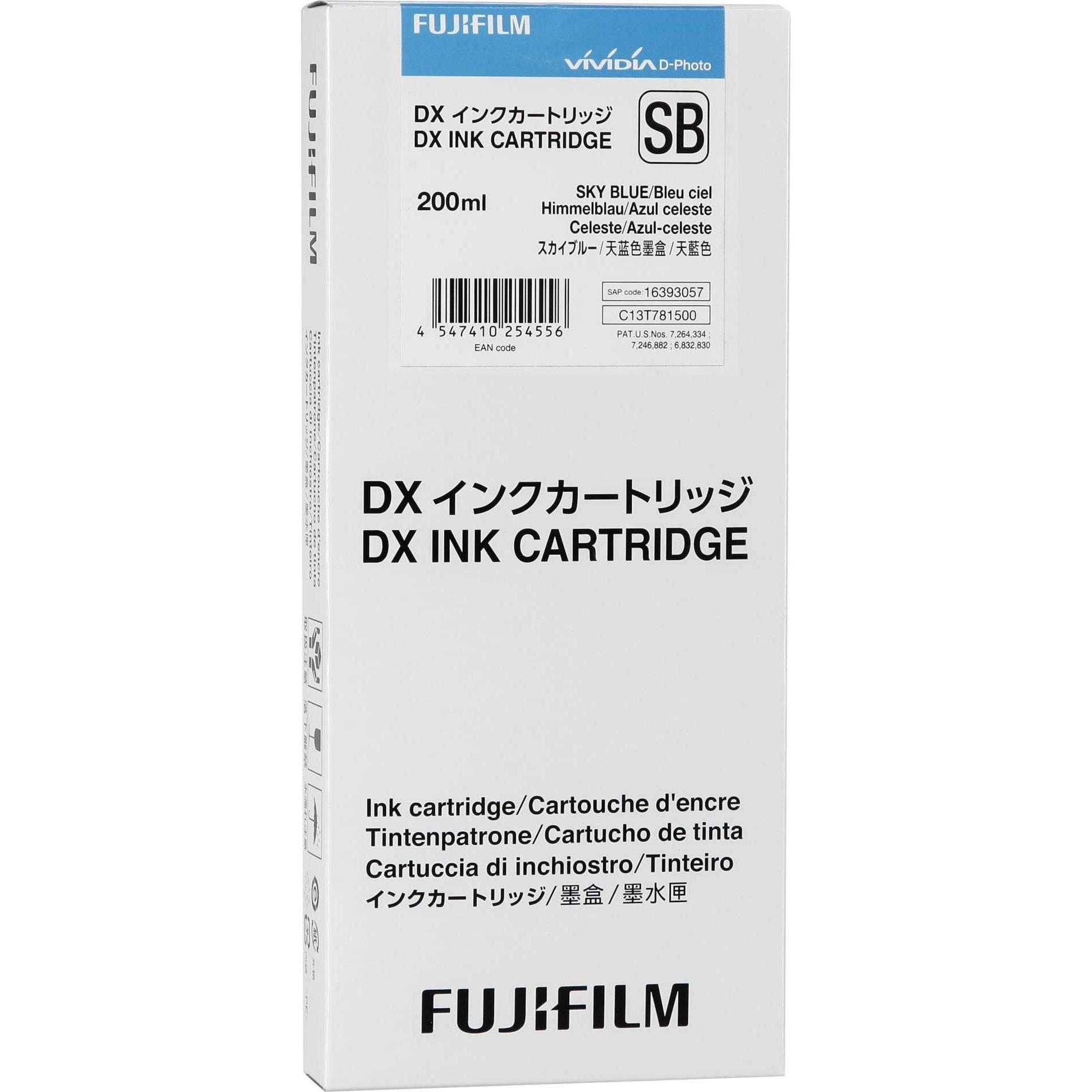 Fujifilm, Druckerpatrone, DX Ink Cartridge 200 ml skyblue (C)
