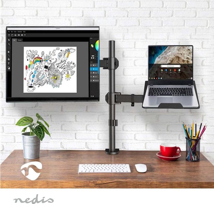 Actual product image Nedis Desk Monitor Holder | Notebook | 1 Screen(s) | 15 - 32 " | 75x75 / 100x100 | Int (Table, 32")