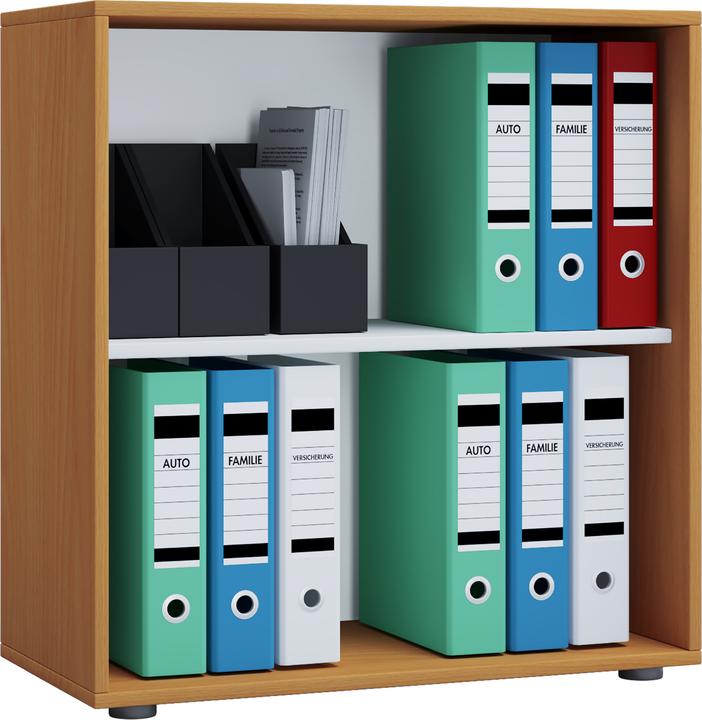 Image du produit VCM Armoire de bureau en bois Étagère à dossiers Lona 2 compartiments (70 x 37 x 74 cm)