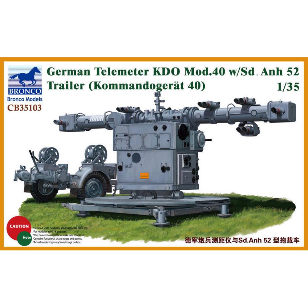 Bronco German Telemeter KDO Mod.40 w/Sd.Anh 52 Trailer (Kommando-Gerät 40)