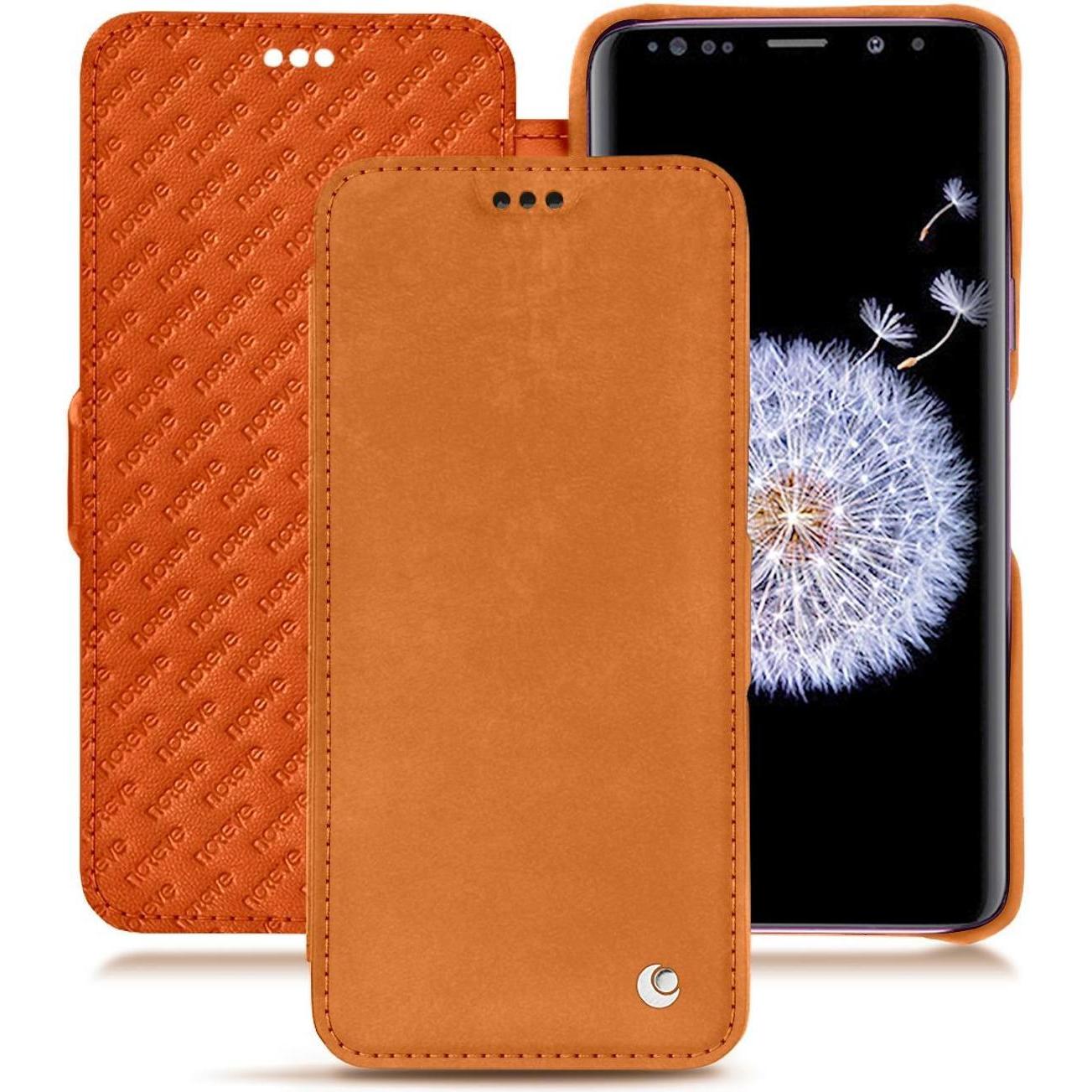 Thumbnail - Noreve Lederschutzhülle horizontal (Samsung Galaxy S9+), Smartphone Hülle, Orange