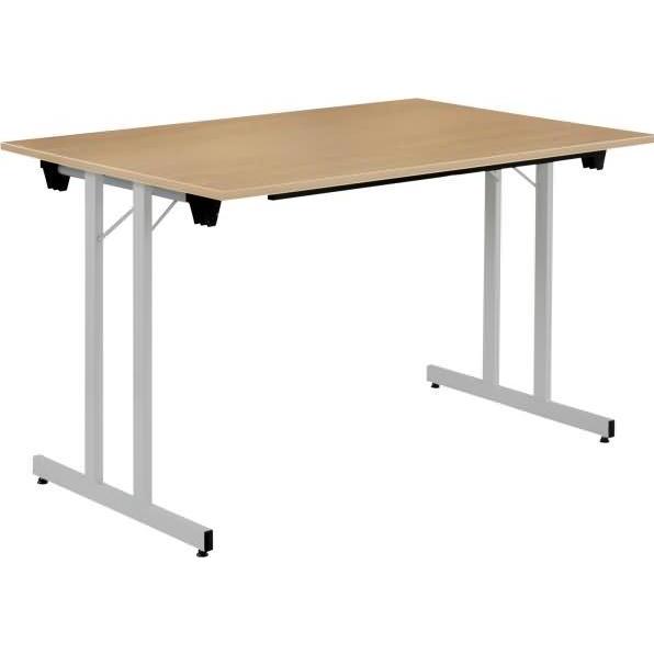 Bisley, Schreibtisch, Klapptisch, rechteckig, mit Einrastfunktion/Verstellsperre, Gestell au...