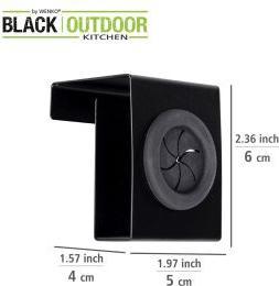 Actual product image Wenko Hook Push Matt Black