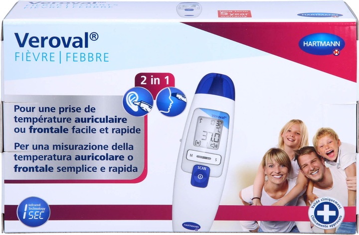 Productafbeelding Veroval Koorts 2in1 (Voorhoofd, Auriculair)