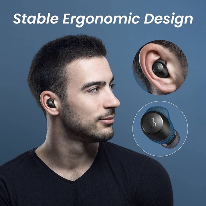 Actual product image Haylou GT1 2022 TWS earphones (Black) (NC, 5 h, Wireless)