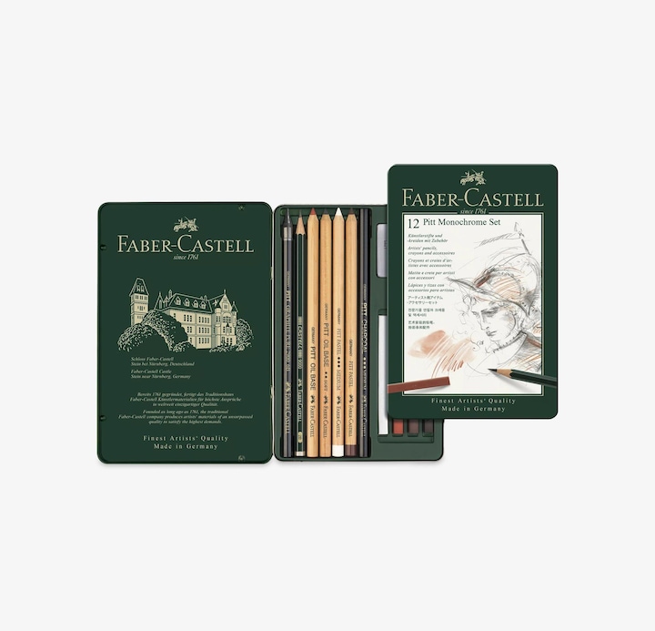 Produktbild Faber-Castell Pitt Monochrome set (Mehrfarbig, 12 x)