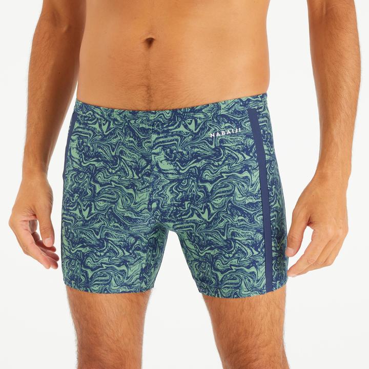 Nabaiji Badehose Midjammer Herren - 100 Yoko Wave blau/khaki