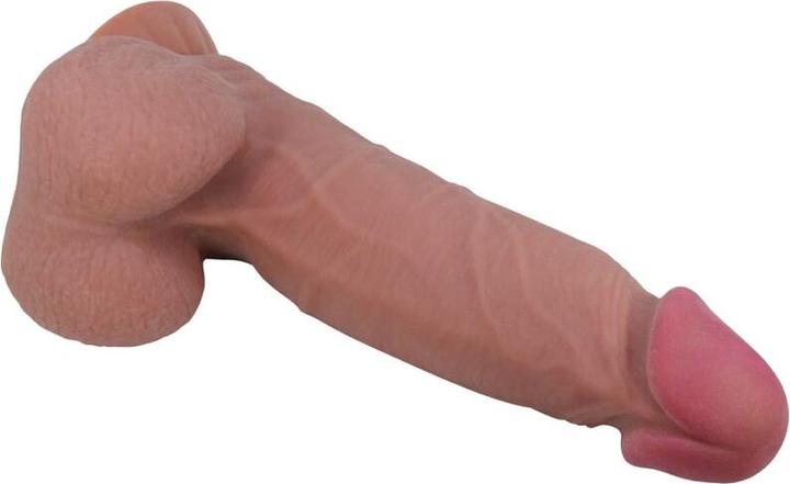Actual product image Pretty Love Sliding Skin Series Realistic Dildo With Sliding Brown Skin Suction Cup 21,8 cm