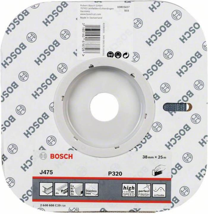 Produktbild Bosch Professional Zubehör Schleifrolle J475 Best for Metal, Gewebeschleifrolle, 38 mm x 25 m, 320 (320)