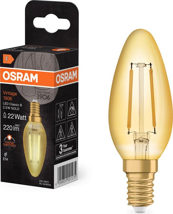 Immagine prodotto Ledvance LED-Vintage-Lampe (E14, 220 lm, 6 x)