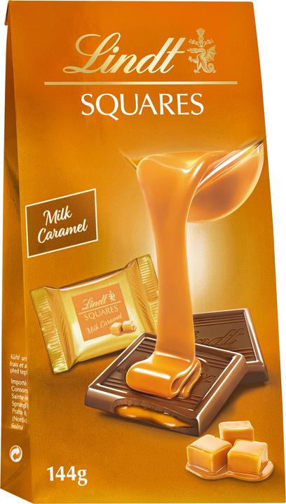 Actual product image Lindt Squares Pralinés Milk Caramel (144 g)