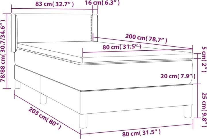 Produktbild vidaXL Brianna (80 x 200 cm)