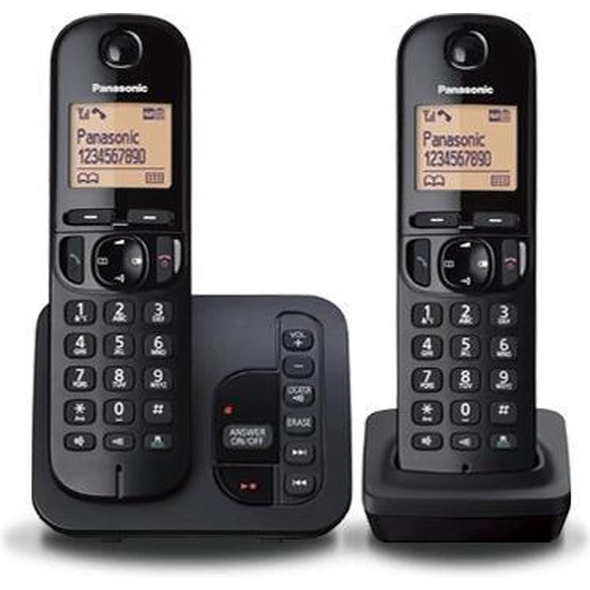 Panasonic KX-TGC222BLB telefoon DECT-telefoon Nummerherkenning Zwart, Telefon, Schwarz