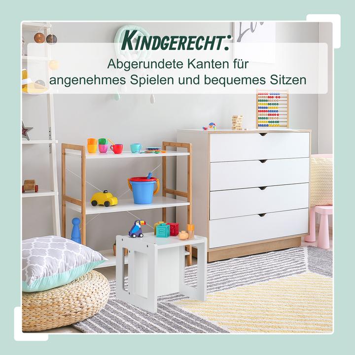 Produktbild Relaxdays Wendbarer Sitzhocker für Kinder 2er Set (Kinderhocker)