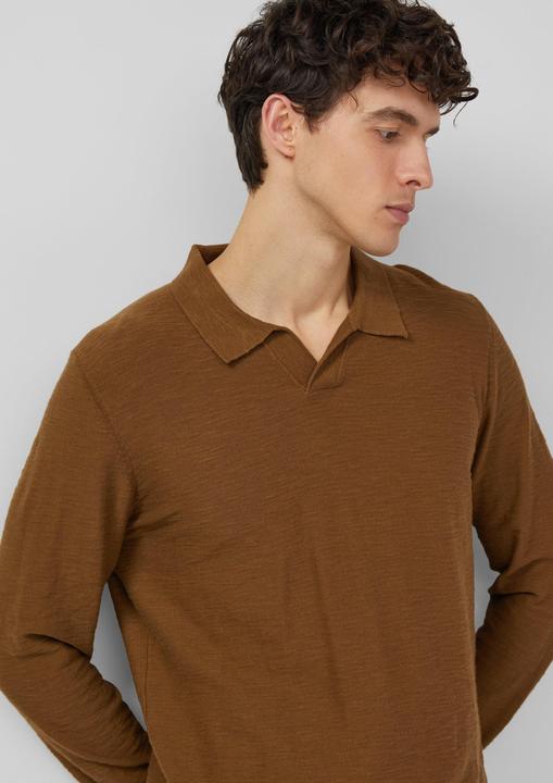 Produktbild s.Oliver Strickpullover Baumwoll-Strickpullover mit Polokragen (S)