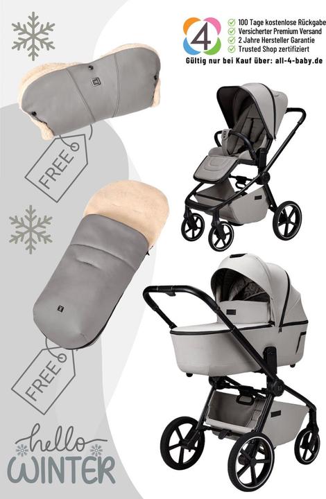 Actual product image Moon Resea 2.0 Winterset Kombikinderwagen, mit Fusssack und Handmuff