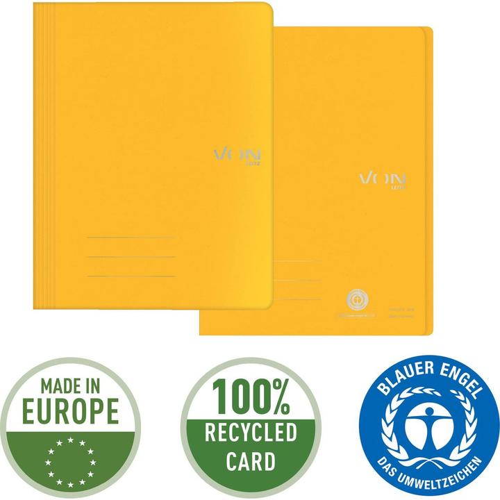 Image du produit von Dossier rapide avec mécanisme de reliure, A4, jaune, 10 pièces (A4, 10x)