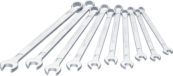 Produktbild HAZET Ring-Maulschlüssel ∙ extra lang ∙ schlanke Bauform 600LG/10 ∙ Aussen Doppel-Sechskant-Traction… (10 mm, 11 mm, 12 mm, 13 mm, 14 mm, 15 mm, 16 mm, 17 mm, 18 mm, 19 mm)