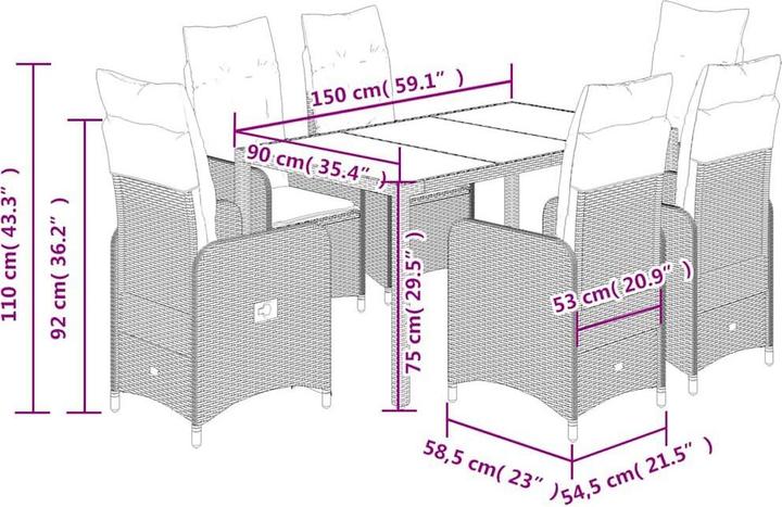 Produktbild vidaXL Bistro Set