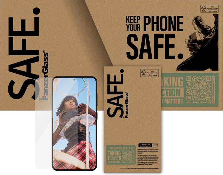 Produktbild PanzerGlass SAFE. by ® Displayschutz Samsung Galaxy S 2025 | Ultra-Wide Fit (1 Stk., Samsung Galaxy S25)