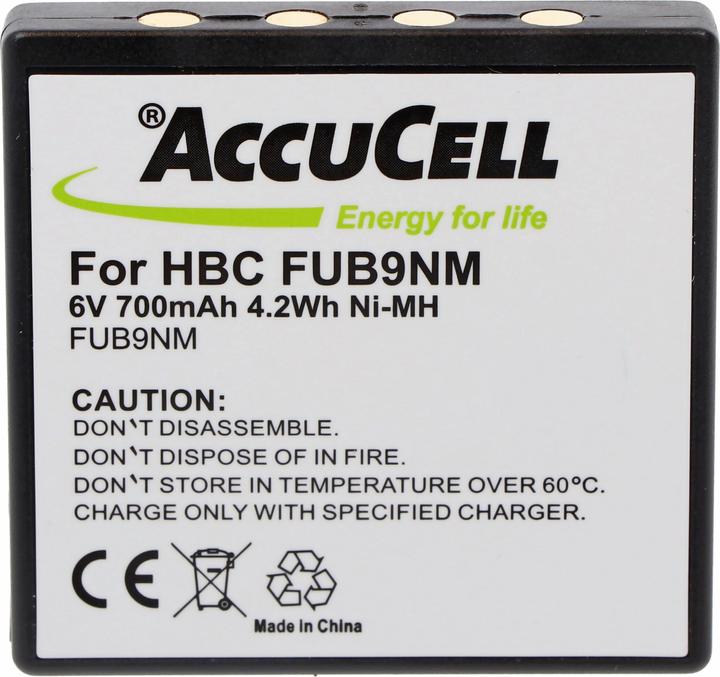AccuCell Akku HBC FUB9NM, BA209000, 209060, BA209061 (6 V, 800 mAh)