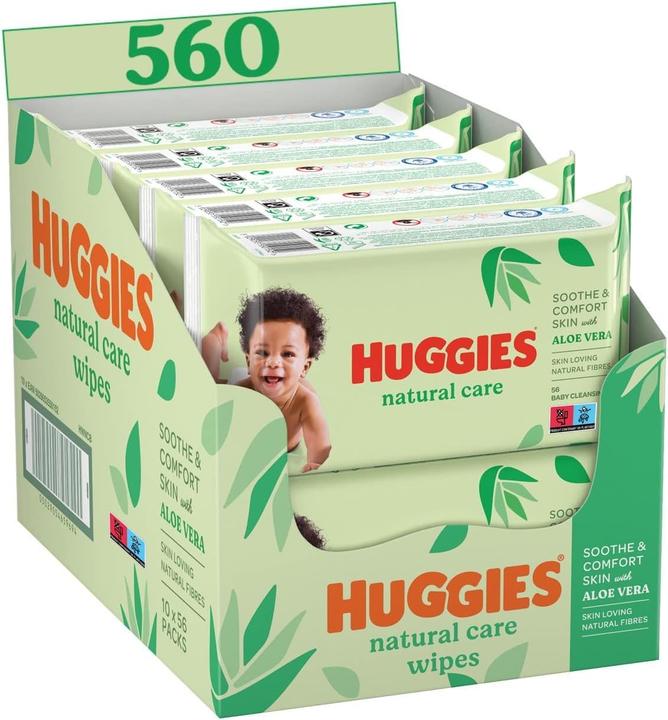 Huggies Natural Care 10×56 – Tücher mit Aloe Vera (10 x 56 Stk.)